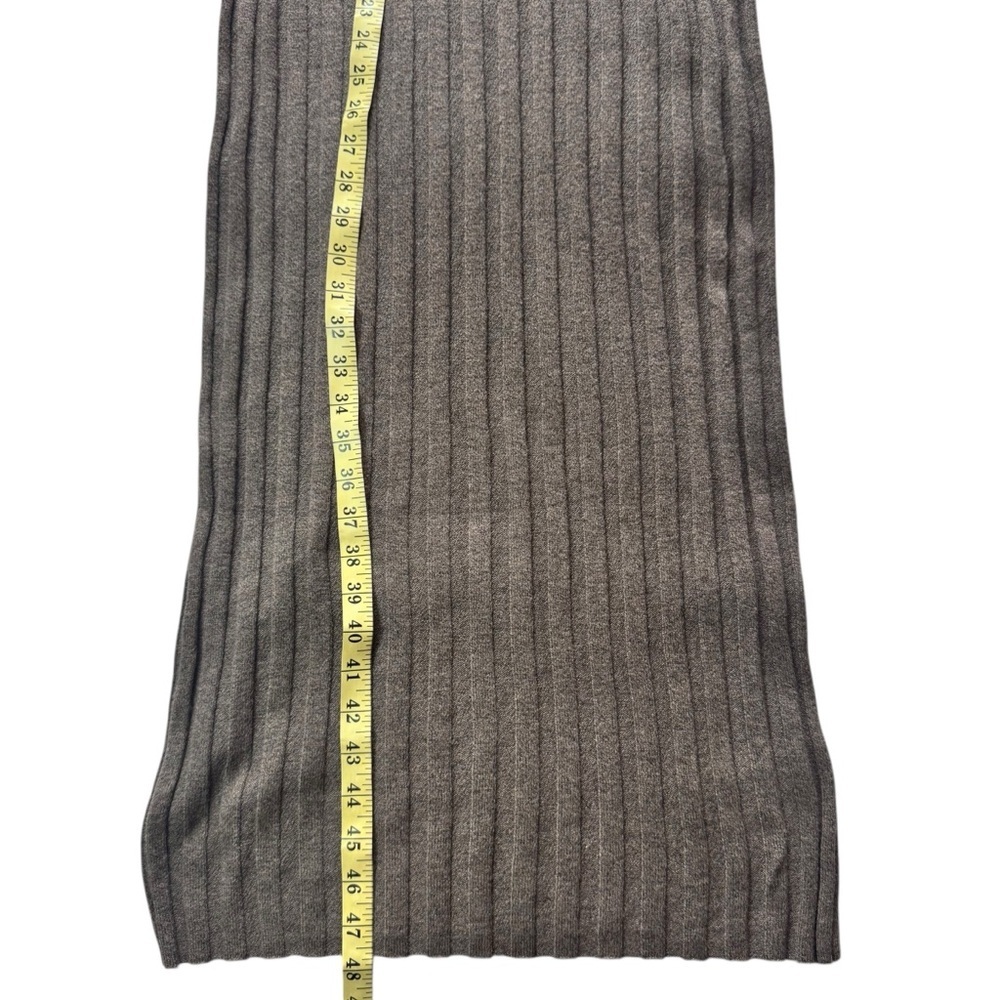 NWT GAP CashSoft Ribbed Mockneck Long Sleeve Brown Midi Medium Dress - Picture 6 of 9